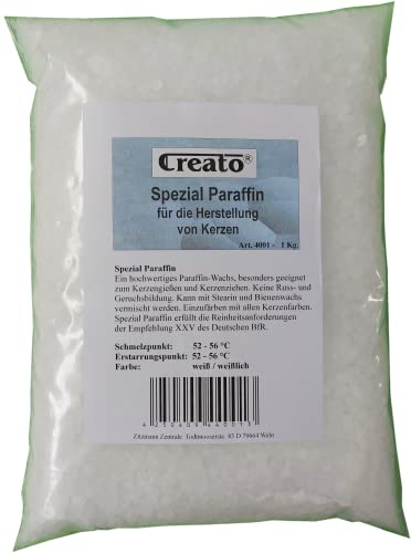 Creato Z4000 - Wachsgranulat Paraffin 500 Gramm, Kerzenwachs von Creato