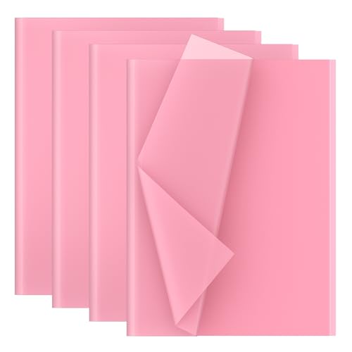 Creavvee Hellrosa Decoupage Seidenpapier 60 Blatt 35 x 50 cm für DIY, Feiertage, Geburtstage und alle Gelegenheiten, Geschenkverpackung, Hell Rosa von Creavvee