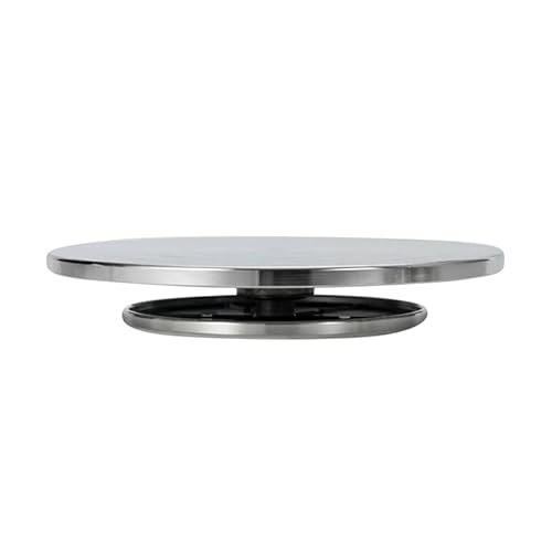 Crepundia TöPferscheibe Manuell, 15 cm-30 cm doppelseitige Verwendung Aluminium-Plattenspieler for Keramik-Ton-Skulptur-Plattform Töpferscheibe Faule Drehwerkzeuge(30cm) von Crepundia