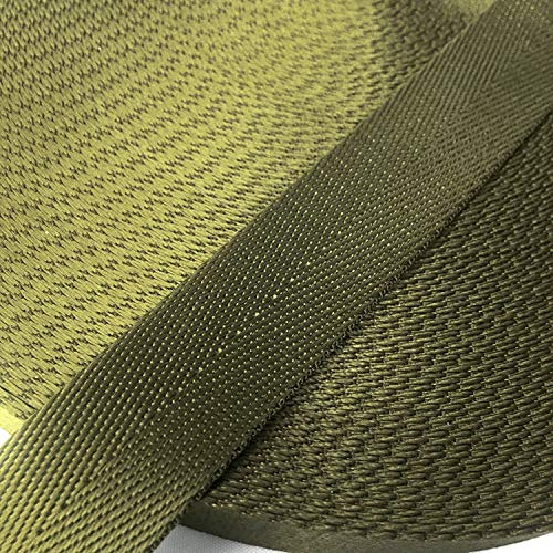 Gurtband Polypropylene 10 Meter 1 "(25mm) Strap Nylon Gurtband Heringbone Muster Rucksack Umreifung für DIY Nähbeutel Gürtel Zubehör(Green) von Crepundia