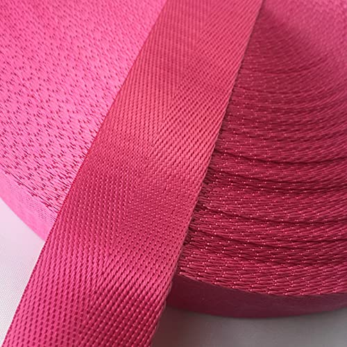 Gurtband Polypropylene 10 Meter 1 "(25mm) Strap Nylon Gurtband Heringbone Muster Rucksack Umreifung für DIY Nähbeutel Gürtel Zubehör(Rose) von Crepundia