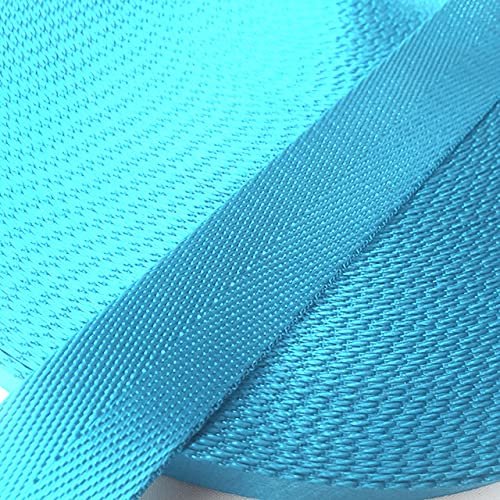 Gurtband Polypropylene 10 Meter 1 "(25mm) Strap Nylon Gurtband Heringbone Muster Rucksack Umreifung für DIY Nähbeutel Gürtel Zubehör(Sky Blue) von Crepundia