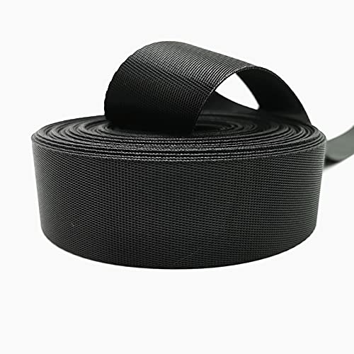 Gurtband Polypropylene 10 Yards 30mm Leinwand Nylon Strap Gurtbandband Nähgurt Taschenband Zubehör(Black) von Crepundia