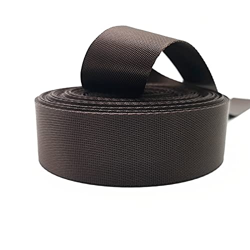 Gurtband Polypropylene 10 Yards 30mm Leinwand Nylon Strap Gurtbandband Nähgurt Taschenband Zubehör(Dark Coffee) von Crepundia