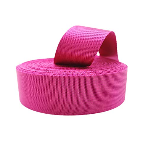 Gurtband Polypropylene 10 Yards 30mm Leinwand Nylon Strap Gurtbandband Nähgurt Taschenband Zubehör(Rose) von Crepundia