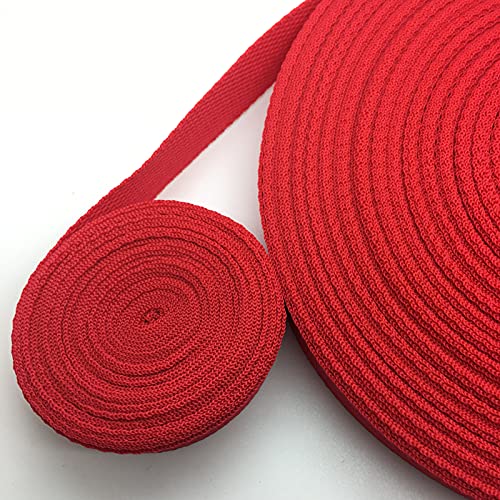 Gurtband Polypropylene 10 Yards 38mm Breitband Nylon Gurtband Rucksack Umreifungssicherheitsgürtel(Red) von Crepundia