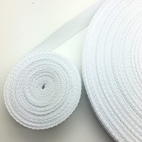 Gurtband Polypropylene 10 Yards 38mm Breitband Nylon Gurtband Rucksack Umreifungssicherheitsgürtel(White) von Crepundia