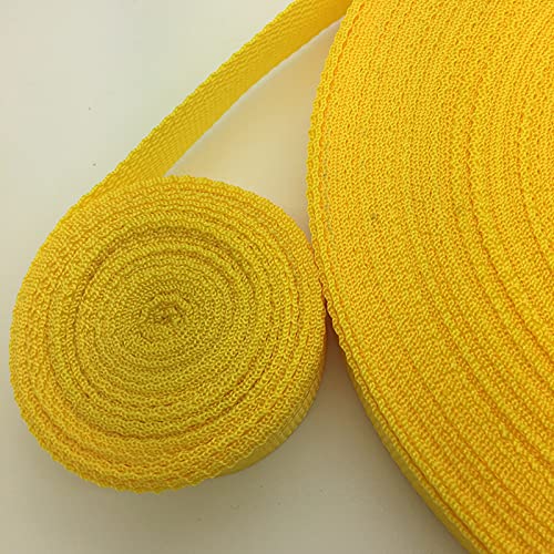 Gurtband Polypropylene 10 Yards 38mm Breitband Nylon Gurtband Rucksack Umreifungssicherheitsgürtel(Yellow) von Crepundia