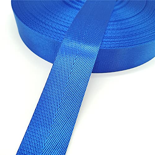 Gurtband Polypropylene 10 Yards 38mm Gurt Nylon Gurtband Heringbone Muster Rucksack Umreifungsbeutelband Zubehör(Blue) von Crepundia