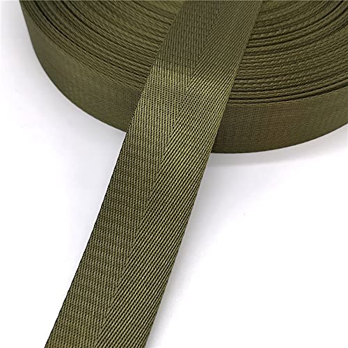 Gurtband Polypropylene 10 Yards 38mm Gurt Nylon Gurtband Heringbone Muster Rucksack Umreifungsbeutelband Zubehör(Green) von Crepundia