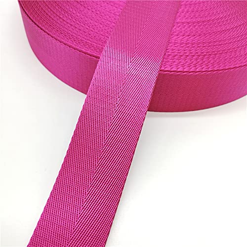 Gurtband Polypropylene 10 Yards 38mm Gurt Nylon Gurtband Heringbone Muster Rucksack Umreifungsbeutelband Zubehör(Rose) von Crepundia