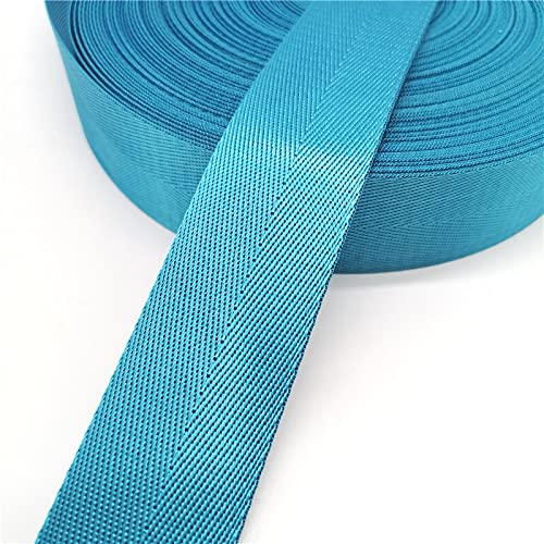 Gurtband Polypropylene 10 Yards 38mm Gurt Nylon Gurtband Heringbone Muster Rucksack Umreifungsbeutelband Zubehör(Sky Blue) von Crepundia