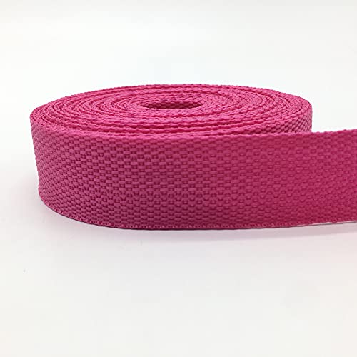 Gurtband Polypropylene 10 Yards 38mm Leinwandband Gürteltasche Gurtband Nylon Ribbon Rucksack Umreifungsnähen Tasche Gürtel Zubehör(Rose) von Crepundia