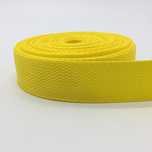 Gurtband Polypropylene 10 Yards 38mm Leinwandband Gürteltasche Gurtband Nylon Ribbon Rucksack Umreifungsnähen Tasche Gürtel Zubehör(Yellow) von Crepundia