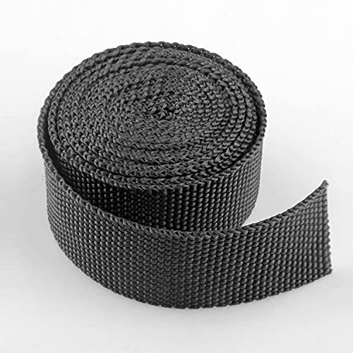 Gurtband Polypropylene 100 yards/lot 23mm Breite Bandbandband zum Nähen Gurtband PP Kleidungsrücksack Backband schwarz blau gelb lila rot weiß grün grau(Black 23mm webbing) von Crepundia