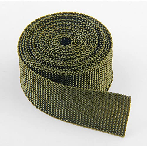 Gurtband Polypropylene 100 yards/lot 23mm Breite Bandbandband zum Nähen Gurtband PP Kleidungsrücksack Backband schwarz blau gelb lila rot weiß grün grau(Green 23mm) von Crepundia