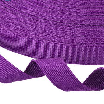 Gurtband Polypropylene 25mm breite 100 Yards Pure Color 900D PP Gurtband Polypropylen-Beilgürtel Rucksackbänder(21 purple) von Crepundia