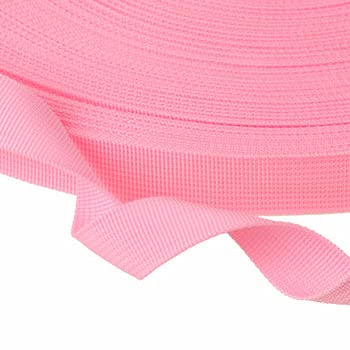 Gurtband Polypropylene 25mm breite 100 Yards Pure Color 900D PP Gurtband Polypropylen-Beilgürtel Rucksackbänder(34 pink) von Crepundia