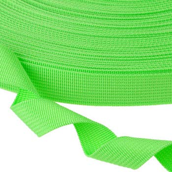 Gurtband Polypropylene 25mm breite 100 Yards Pure Color 900D PP Gurtband Polypropylen-Beilgürtel Rucksackbänder(46 light green) von Crepundia