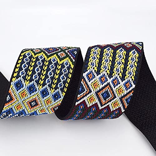 Gurtband Polypropylene 3 meter 5 cm 2mm dicke Polyester Jacquard Gurtband Bänder Bag Strap Gürtelbänder für DIY Kleidung Vorspannung Binding Nähzubehör von Crepundia