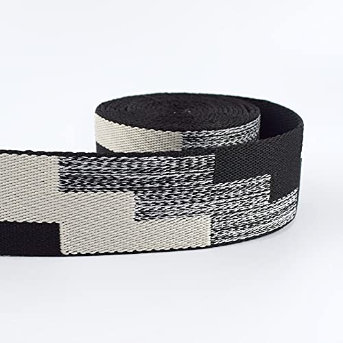 Gurtband Polypropylene 4m 3,0 mm dicke 38mm Polyester Jacquard Gurtband Gepäck Dekor Gürtel Spitze Band DIY Bags Strap Gurtband Textilzubehör(09) von Crepundia