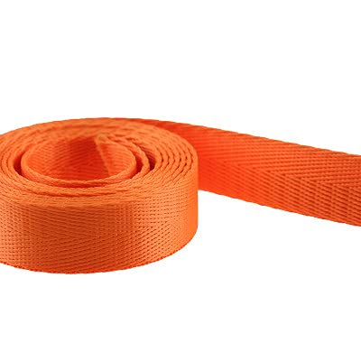 Gurtband Polypropylene 5 Meter 32mm Nylon Gurtband Hohe Zähigkeit Rucksack Strap Gurtband Band Kleidung Nähband Outdoor Rucksacktasche Teile(Orange) von Crepundia