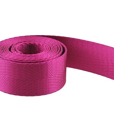 Gurtband Polypropylene 5 Meter 32mm Nylon Gurtband Hohe Zähigkeit Rucksack Strap Gurtband Band Kleidung Nähband Outdoor Rucksacktasche Teile(Rose red) von Crepundia