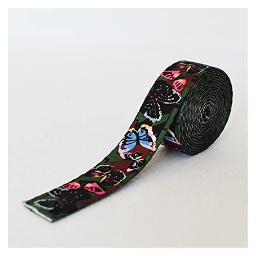 Gurtband Polypropylene 5 Meter Breite 25mm Webb 12 Farben Gedruckt Gurtband Ribbon Gepäckgürtelband Seil Hund Pet Kragen Leine Kabelbaum(Butterfly camouflage) von Crepundia