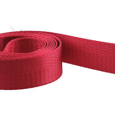 Gurtband Polypropylene 50mm Nylon Gurtband 5 Meter Hohe Zähigkeit Rucksack Strap Hund HundekragenWebbing Band Kleidung Nähband Outdoor Rucksacktasche Teile(Red) von Crepundia