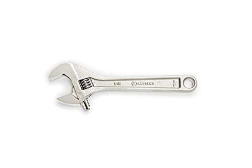 Crescent AC26VS Verchromter, verstellbarer Schraubenschlüssel/Spanner mit großer Rändelung für einen festeren Sitz der Backen, Silber, 152 mm/6-Zoll von Crescent