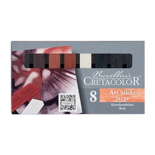 Cretacolor Künstlerstäbchen breit sort, 8er Packung von Cretacolor