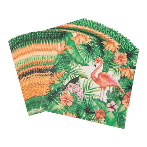 40 Stück Aloha Party Mittagessen Servietten Flamingo Papierserviette Hawaiian Einweg Serviette Tropische Dekoration Servietten Luau Tiki Papier Servietten für Kinder Sommer Geburtstag Party Dekoration von Cretvestsar