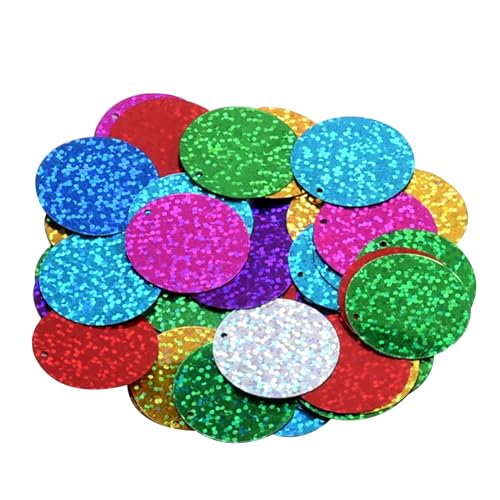 50g Glänzendes Rundes Konfetti Lose Pailletten Holografische Pailletten Für Die Herstellung Von Paillettentaschen Geburtstag Hochzeit Party Halloween Dekoration Kleidung Schuhe Hüte (Laser) von Cretvestsar