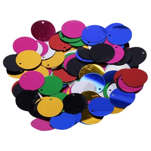 Glänzendes, rundes Konfetti, 30 mm, lose Pailletten, runde PVC-Pailletten mit Loch, holografische Pailletten, Applikation für die Herstellung von Pailletten, Taschen, Kleidung, Schuhen, Hüten, von Cretvestsar