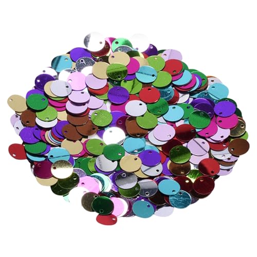 Glänzendes, rundes Konfetti, 30 mm, lose Pailletten, runde PVC-Pailletten mit Loch, holografische Pailletten, Applikation für die Herstellung von Pailletten, Taschen, Kleidung, Schuhen, Hüten, von Cretvestsar