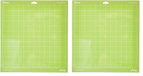 Cricut 2007793 StandardGrip Schneidematte, x 30,5 cm (12" x 12") (1 Stck.), Kautschuk, One Size (Packung mit 2) von Cricut