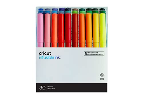 Cricut 2008783 Marker Pen Set | Ultimate | Medium Point | 30-Pack | for use with Infusible Ink Compatible Blanks and EasyPress or Autopress, Kunststoff, 30 Count von Cricut