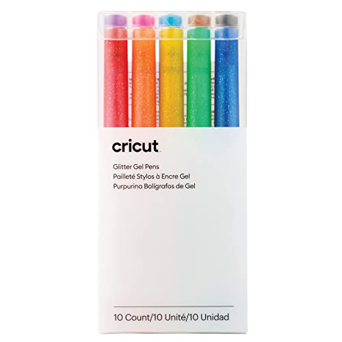 Cricut Glitter Gel Pen Set | Rainbow | Fine Point 0.8mm | 10-pack | For use with Cricut Explore and Maker machines von Cricut