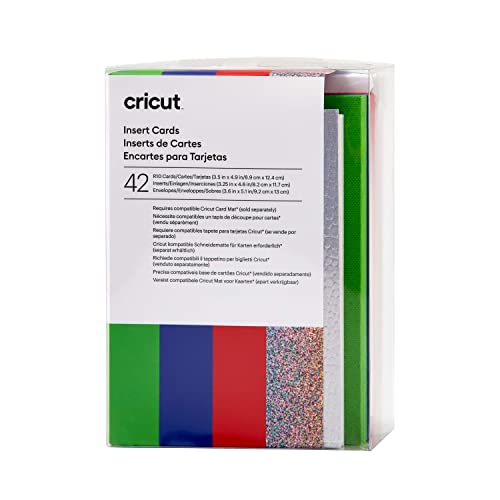 Cricut Insert Cards | Regenbogenwaagen | 8,9 cm x 12,4 cm (Cricut -Größe R10) | 42-Pack | Zur Verwendung mit Cricut Card Matte von Cricut