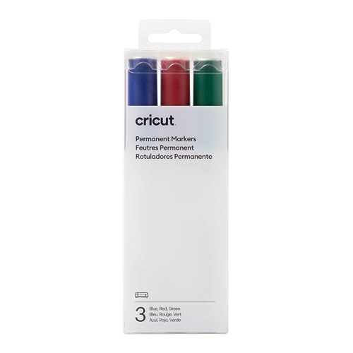 Cricut Permanentmarker 2,5 mm, Rot/Grün/Blau (3 ct) - Compatible Venture von Cricut