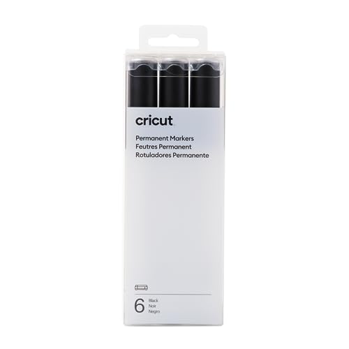 Cricut Permanentmarker 2,5 mm, Schwarz (6 ct) - Compatible Venture von Cricut