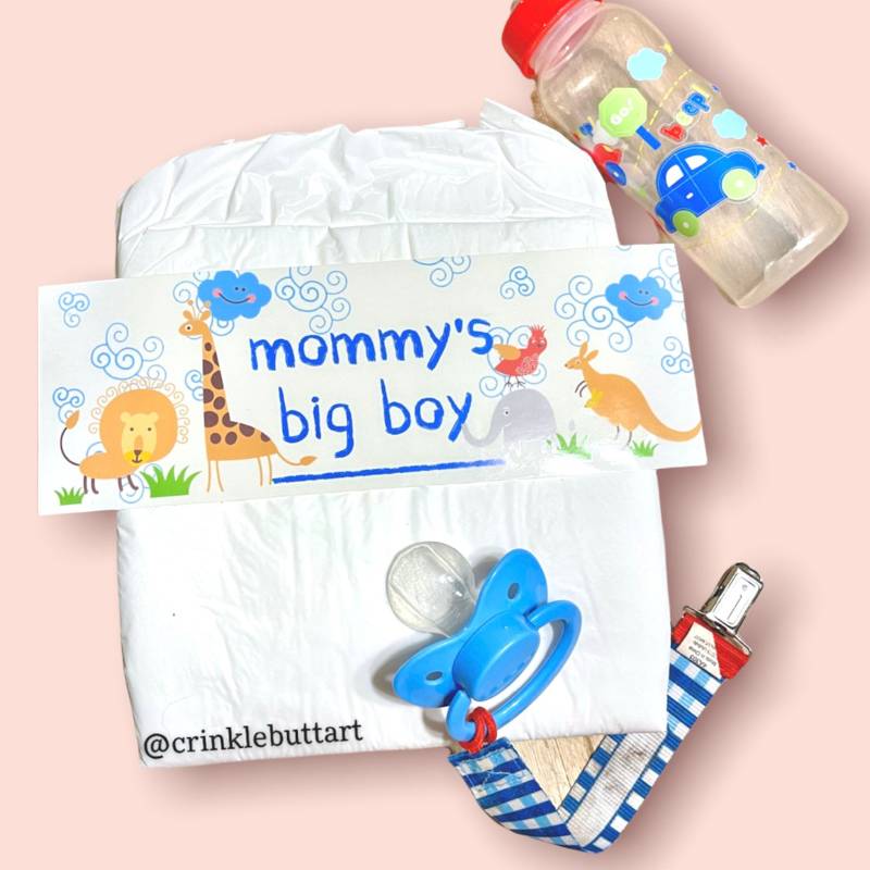 "Baby-Tape "Mama's Oder Papa's Big Boy Oder Mädchen" von CrinkleButtArt