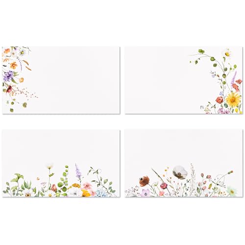 Crisky Platzkarten mit Wildblumen-Motiv, blanko, für Hochzeiten, Partys, Abendessen und besondere Anlässe, 5,1 x 8,9 cm, 120 Stück von Crisky