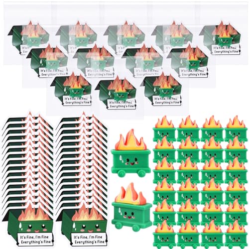 CroBlissful 30 Set Emotionale Unterstützung Harz Dumpster Ornament Geschenke Bulk Mitarbeiter Wertschätzung Geschenke für Kollegen Dankeschön Mitarbeiter Harz Feuer Geschenke mit inspirierenden Karten von CroBlissful