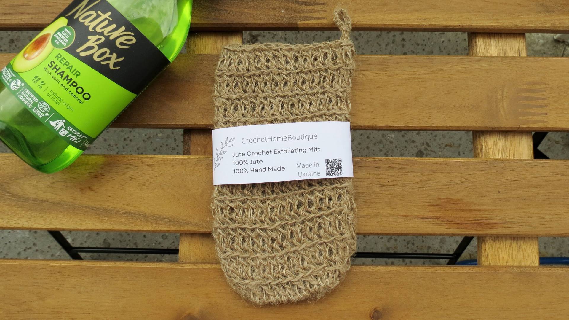 Jute Peeling Mitt Natur Wiederverwendbar Handschuh Zero Waste Biologisch Abbaubar Körper & Bad Spa Waschlappen Plastik Freibad Accessoires von CrochetHomeBoutique