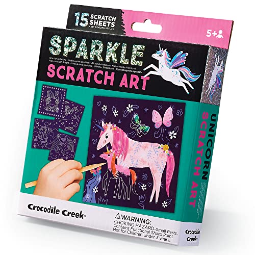 Crocodile Creek - Sparkle Scratch Art/Unicorn Notizbücher und Bücher zum Ausmalen, mehrfarbig, einfarbig (3875352) von Crocodile Creek