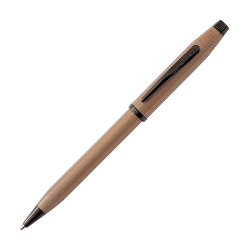 Cross Century II Kugelschreiber (Strichstäke M, Schreibfarbe: schwarz, inkl. Premium Geschenkbox), Earthy Beige/Schwarz PVD von Cross