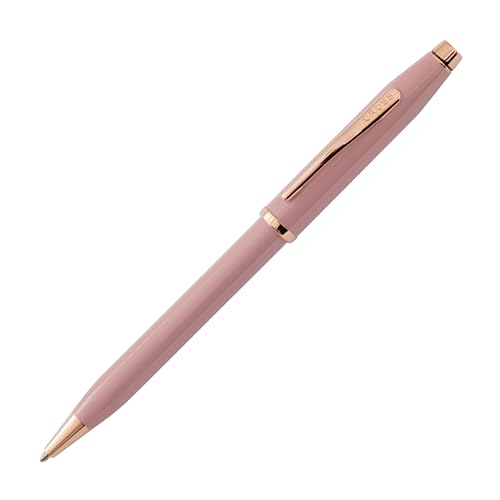 Cross Century II Kugelschreiber (Strichstäke M, Schreibfarbe: schwarz, inkl. Premium Geschenkbox), Smoky Pink/Roségold von Cross