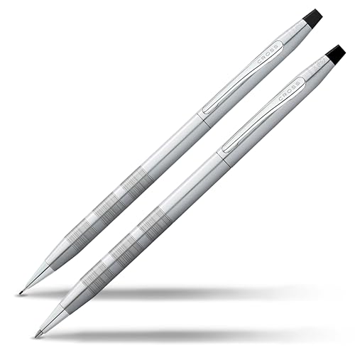 Cross Classic Century Kugelschreiber und Drehbleistift Set (Bleistift, 0,7 mm, Kugelschreiber Strichstärke: M) satin chrom von Cross