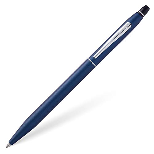 Cross Click Kugelschreiber (Druckmechanik, Schreibfarbe: schwarz) blau-Lack, 1 Stück (1er Pack) von Cross